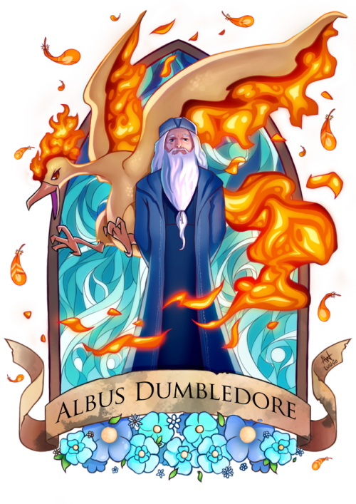 Pottermon: Albus DumbledoreHe has:Moltres as Fawkes