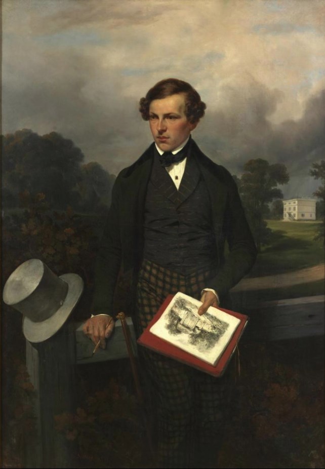 history-of-fashion:  1838   Hippolyte Bellangé - Portrait of Gustave de Maupassant,