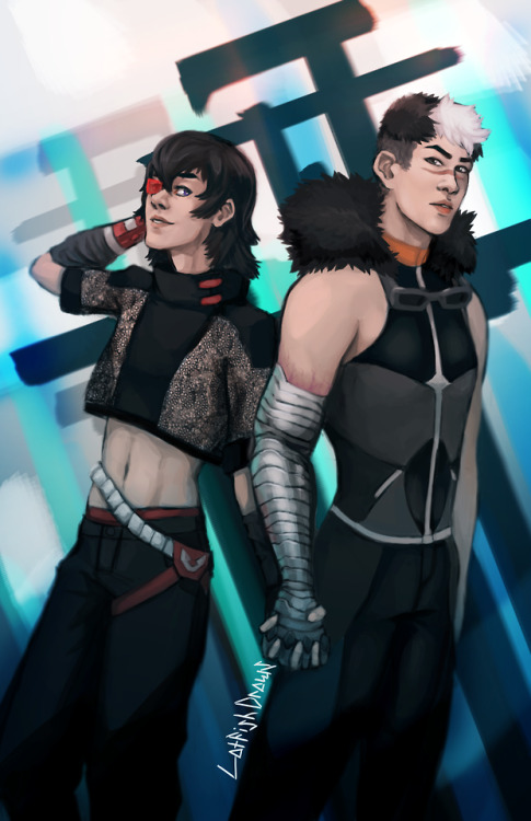 here’s my cyberpunk au piece for the @sheithauzine~  I was super excited when I was asked