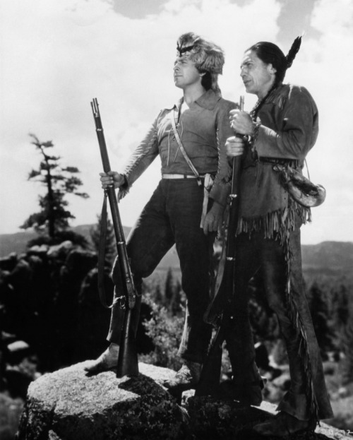 George O'Brien and George Regas in a still for Daniel Boone (1936)