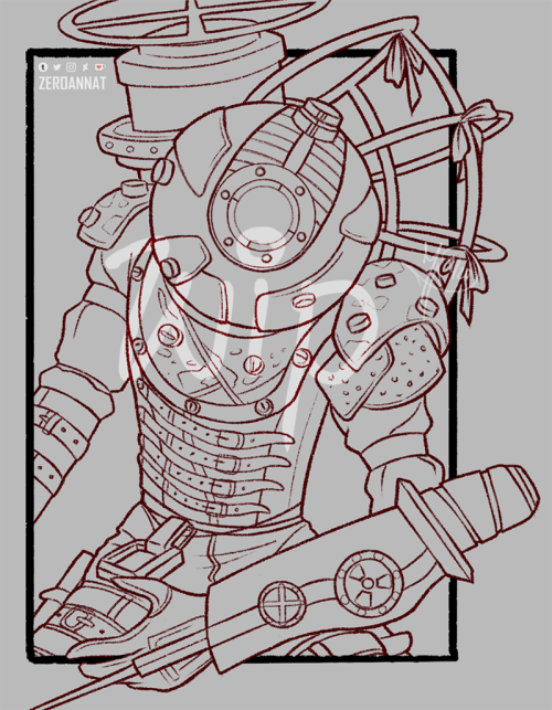 [ request 3/6 ]Big Sister (Bioshock 2)process gif under the cut