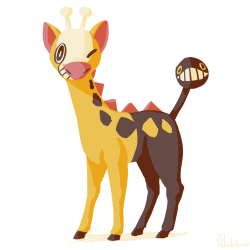katribou:  pokeddexy day 23 - favorite single stage pokemon: girafarig. never be lonely with a tail like that.. 