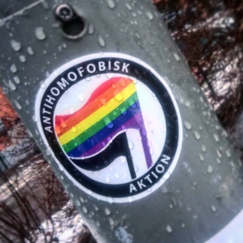 Some radical queer stickers seen around Stockholm, Sweden