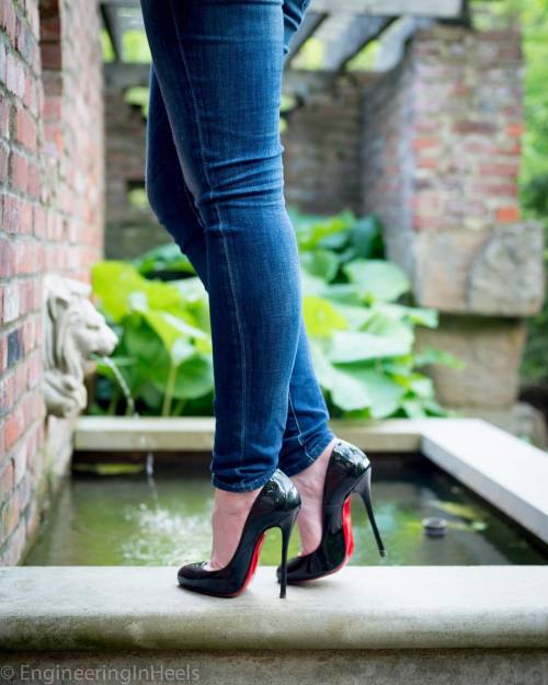 Merci Allen in the gardens. It’s been a 130mm kind of day. #louboutinworld #christianlouboutin