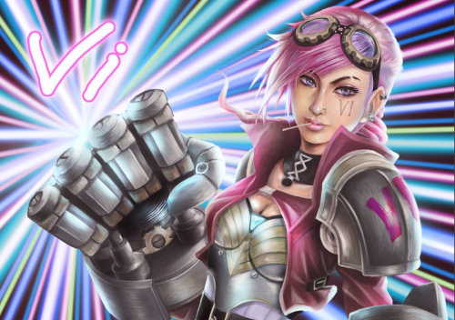 league-of-legends-sexy-girls:  VI - Charge by nottg10956