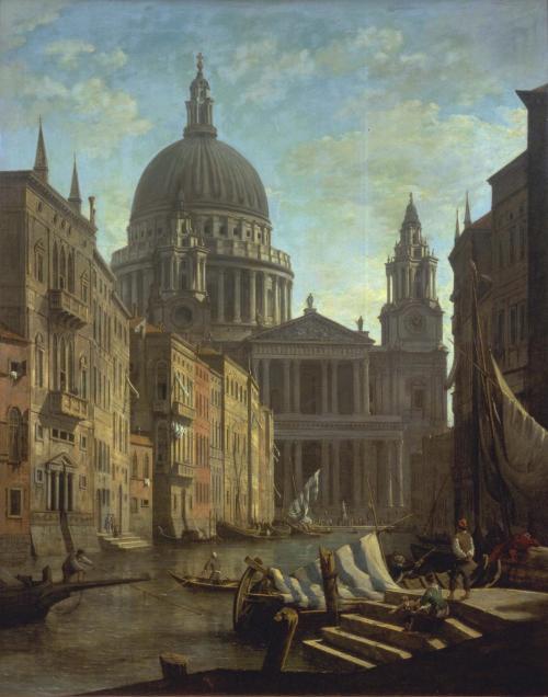 Capriccio: St Paul’s and a Venetian Canal, by William Marlow, Tate Britain, London.