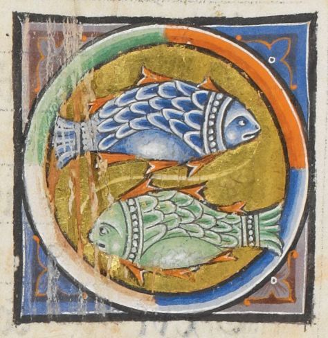 Symbols representing the Zodiac from The York PsalterFolios 1-5, Origin; England 1260Add MS 54179, I