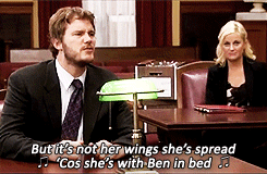 ofnopesandwhyatts:  earmole:   Andy’s second song during The Trial Of Leslie Knope, deleted scene    I AM LEGITIMATELY OFFENDED THAT I’VE NEVER SEEN THIS BEFORE