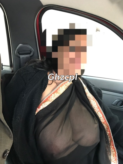 jimmy-fit: My wife flashing in car, this was last year Awesome boobs