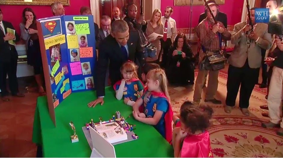 ultrafacts:  The president gave special notice to a group of 6-year-old Girl Scouts