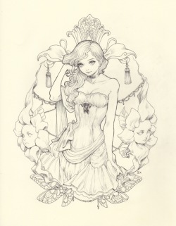 yasahime:  Ink drawings on storenvy, have