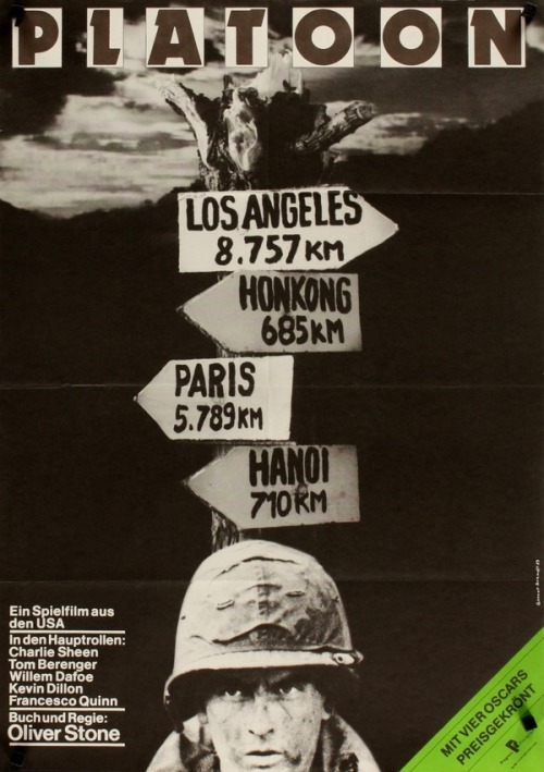 Sex foreignmovieposters:  Platoon (1986). East pictures