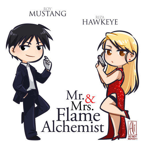 mr. & mrs. flame alchemist i keep forgetting to post this!  originally made for the valentin