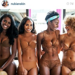unapologetakallyme:  uknaturals:  Love this!!! @nubianskin does lingerie in NUDE shades for all skin tones!!  THANK YOU! Proper use of Nude… Shades for all skin tones!Nude is not some single tone light beige!… How beautiful is this! 