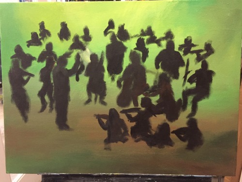 ink studies and the beginnings of my painting :) I’ve had the idea for this since early winter