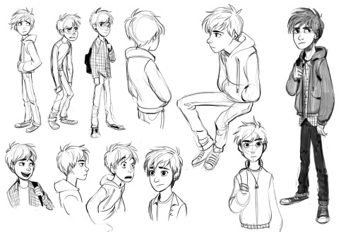 Some development for my project “Teen Deer” of the main character, a teen possessed by a deer spirit