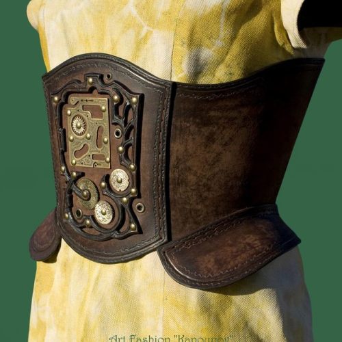 Leather corsets by Andrew Kanounov