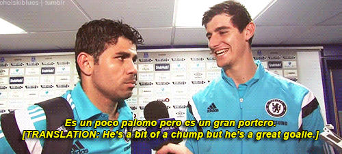 chelskiblues:“And you’ve got a good goalkeeper behind you?” (x)