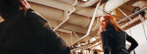 hailscarlettjohansson:Natasha Romanoff + “I’m gonna kill you (ง'̀血‘́)ง” face