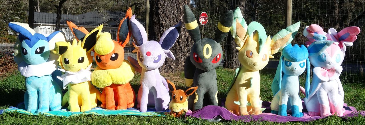 pacificpikachu: 1/1 Scale Pokémon Center Eeveelution Plush Set I always told myself