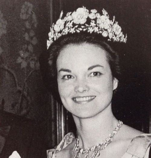 The Dowager Duchess of Bedford, when Marchioness of Tavistock, wearing the family tiara