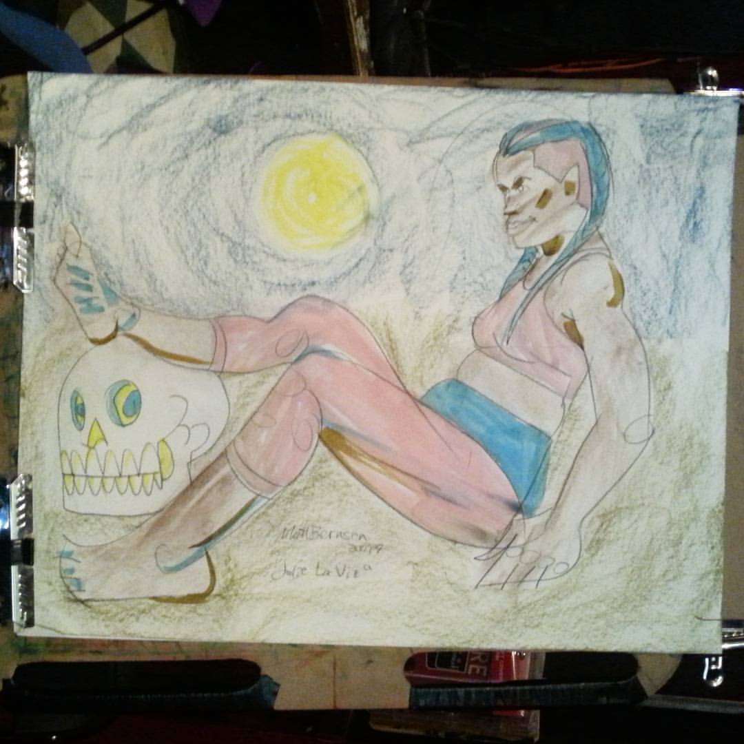 Drawing Jolie La Vie at Dr.  Sketchy&rsquo;s Boston.  Thank you!   #art #drawing