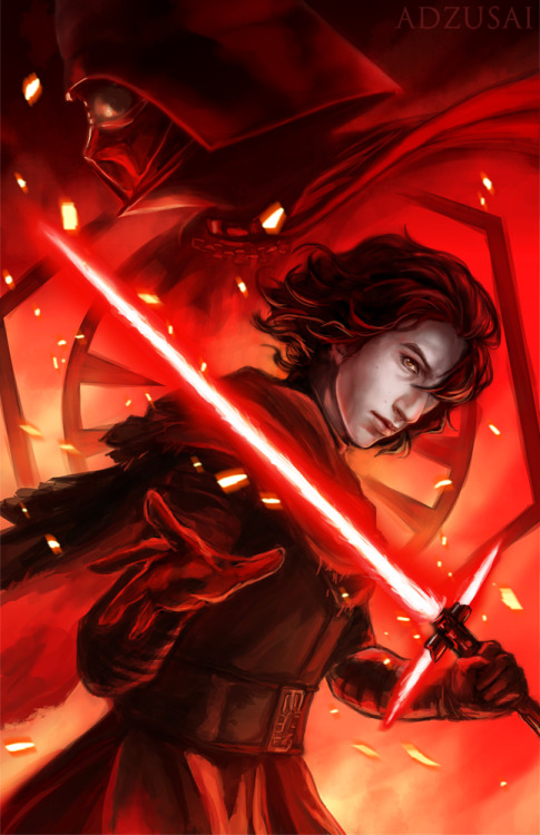 adzusai: Kylo Ren by AngelofDeathz Trying to finish one picture a night so I’ll have prints re