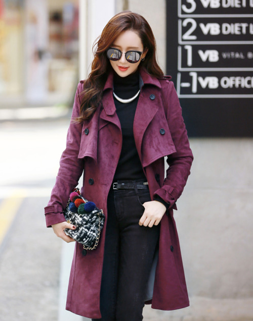 Stylish suede trench coat.goo.gl/fO3rbk