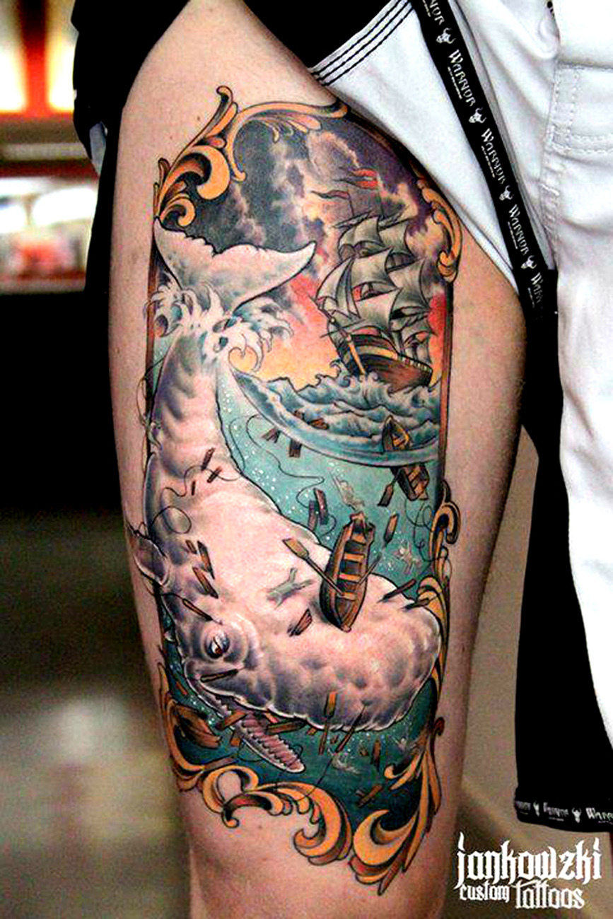thievinggenius:  Tattoo done by Pawel Jankowzki. 