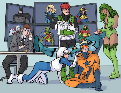 theunbrilliant: Some JLI fun I drew over the weekend c-: Wish I hadn’t finished it so late.&nb