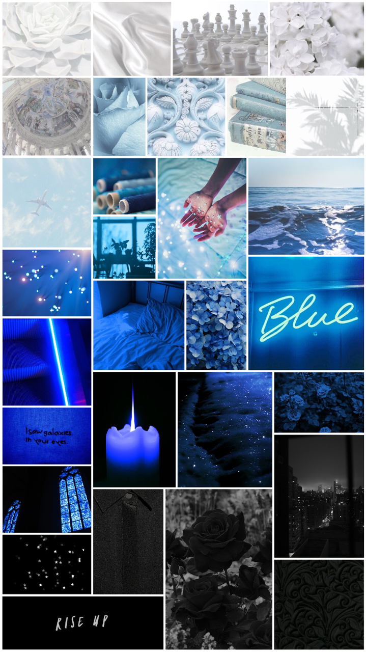 Picturesque Aesthetics — Black, Blue, and White Ombré Aesthetic for...