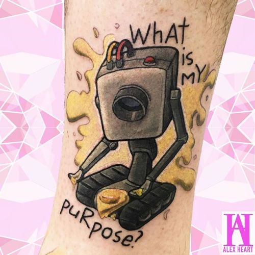  Pass the ButterOne of my best friends @stickybonessmith let me tattoo the butter robot from rick 