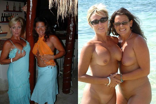 Milf dressed undressed before and after