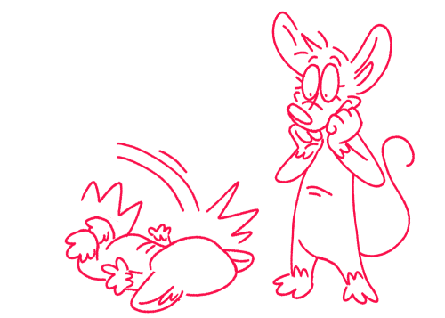 HII!!! What About Drawing Brain Being Uncharacteristically Affectionate To Pinky, And Pinky Being All