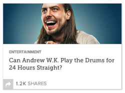 comedown:  does that look like the face of a man who cannot play the drums for 24 hours straight 