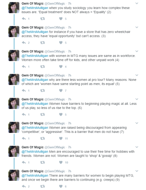 magicjudge: Some important words on the challenges faced by women in the Magic community from @gem-o