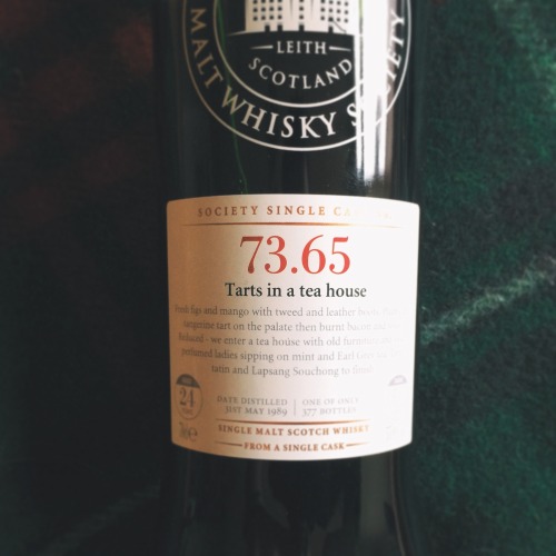 woodburning:  Scotch Malt Whisky Society single cask bottling 73.65 - ‘Tarts in a tea house’.  