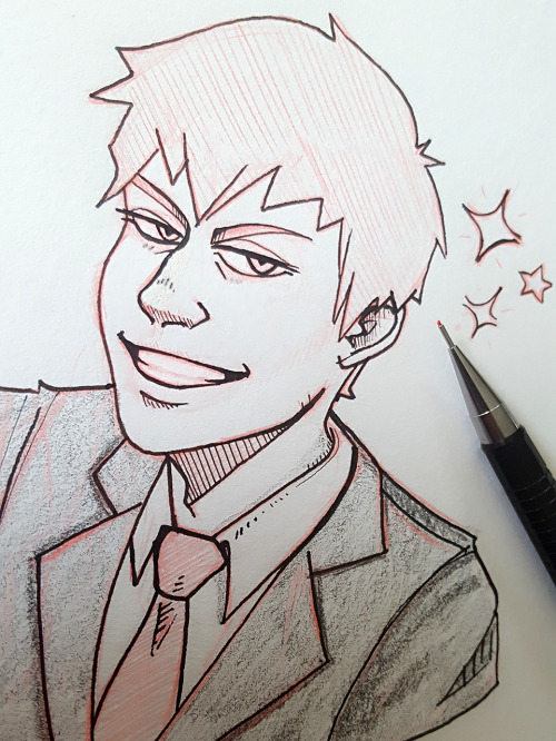 ollibun: I doodled Reigen as a warmup today