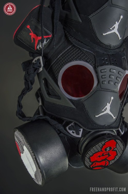 Jordan IV “Black Cement / Bred” Gas Mask – The 58th Sneaker Mask by freehandprofit