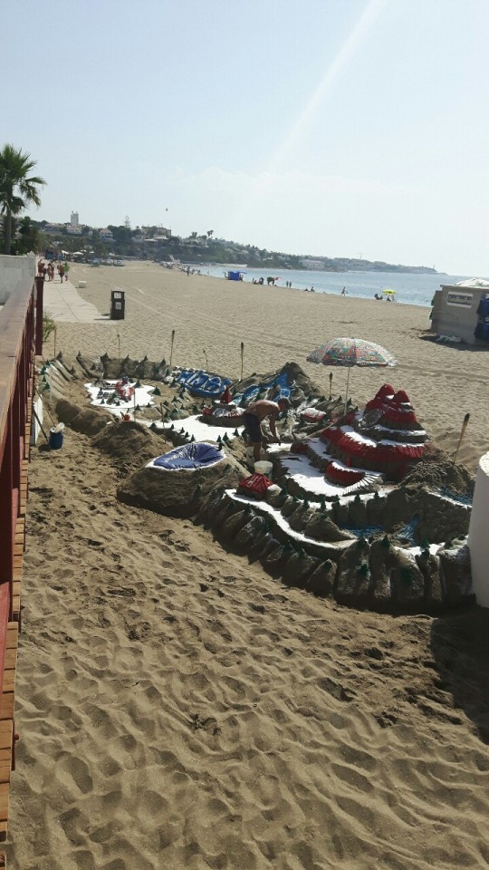 Petit Paysages De Sable Sur La Plage