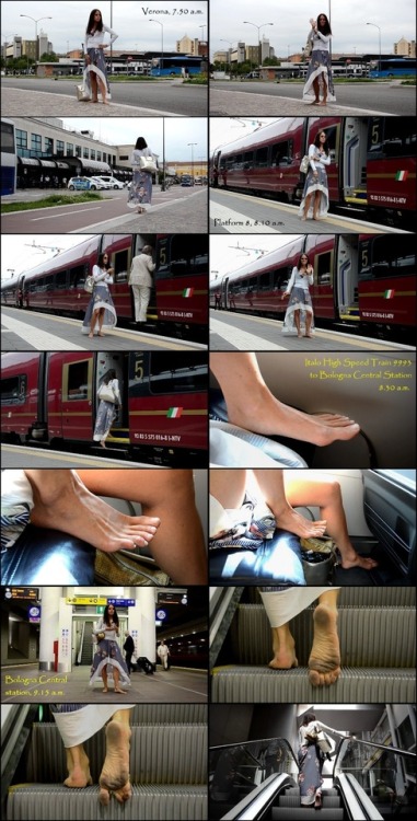 FIRST UPDATE of the “BAREFOOT LIFESTYLE” series at BAREFOOT URBAN GIRLS!!! Follow our superstar SWAINS in an all-day barefoot experience in the city of Bologna (Italy)!!! SWAINS goes barefooted on an Italian High Speed Train, in two railway