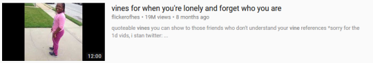 curls-and-courage:  curls-and-courage: Vine compilations on YouTube are the absolute pinnacle of millennial humor. The nostalgic compendium of their peers in an industry that they watched rise, fall, and burn in such a short period of their lifetime is