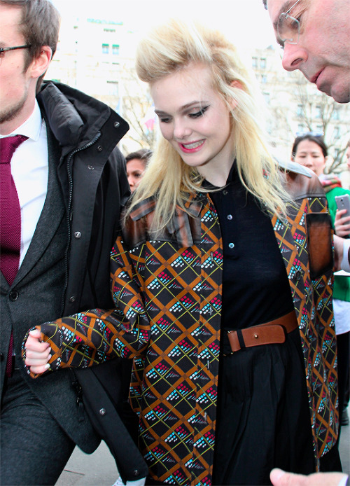 dailyellefanning: Elle Fanning - Miu Miu show, Fall/Winter 2018, Paris Fashion Week, France 03/06/20