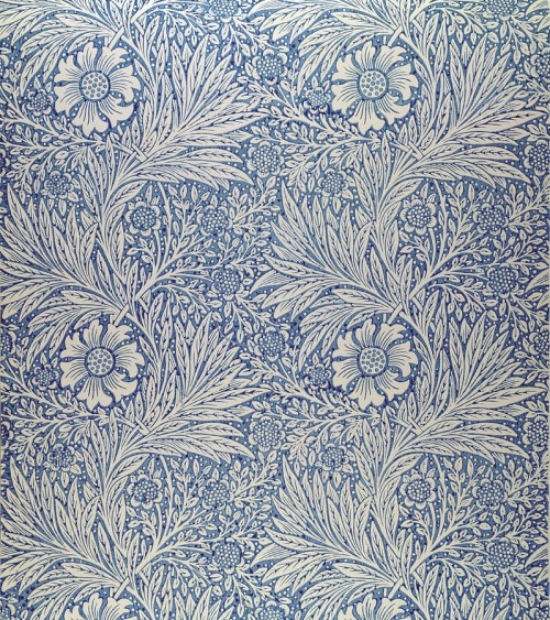 pre-raphaelisms: William Morris, Marigold wallpaper design, 1875