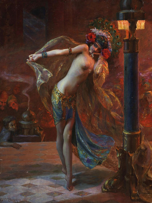 wonderwarhol:Exotic Dancers, and Dance of the Seven Veils, by Gaston Bussière (1862-1928)
