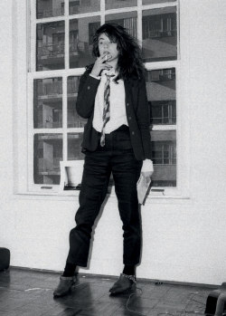 hard-boiled-lizzy:Lizzy Mercier Descloux by Michel Esteban at Patti Smith’s One Fifth flat, New York, 1975