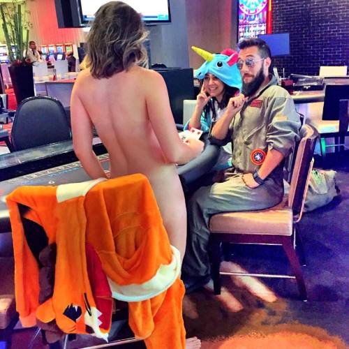 When you play strip poker in a onesie (at SLS Las Vegas Hotel &amp; Casino)