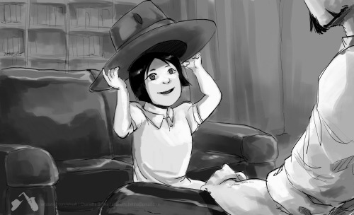 aaaaaand back to black and white for some background/flashback scenes for the Sax+Hat Project. Worki