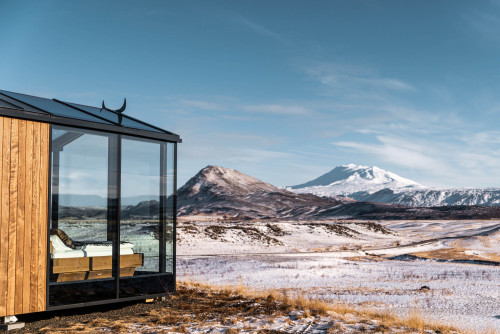 Icelandic glass cabin