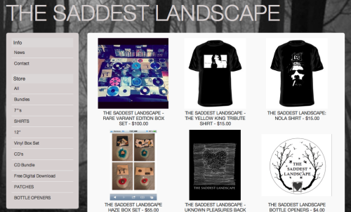 New merch store: http://thesaddestlandscape.limitedrun.com